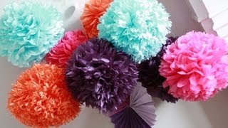 How To DIY Paper Pom Tutorial  Decorations that impress [upl. by Buchbinder]