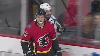 Tkachuk and Doughty get reacquainted early as Kings face Flames [upl. by Lodie]