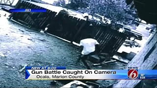 Gun battle caught on camera [upl. by Nibuz]