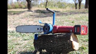 smerigliatrice motosega fai da te homemade angle grinder chain saw [upl. by Irina]