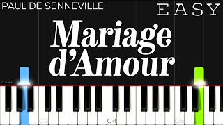 Mariage d’Amour ChopinSpring Waltz  EASY Piano Tutorial [upl. by Derdlim]