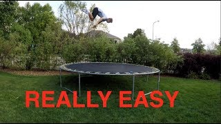 5 EASY TRAMPOLINE TRICKS FOR BEGINNERS [upl. by Ahsauqal]