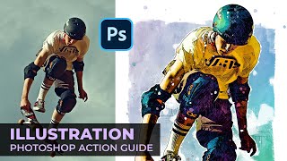 Illustration Sketch Painting Photoshop Action Guide [upl. by Gerhardine347]