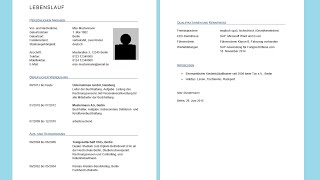 Lebenslauf in Word erstellen  professioneller Lebenslauf Tabellarisch Tutorial Vorlage [upl. by Clyde]