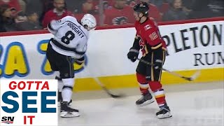 GOTTA SEE IT Drew Doughty Viciously Slashes Matthew Tkachuk Looking For Fight [upl. by Alessig]