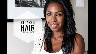 Why Your Relaxed Hair Is Breaking Tips amp Tricks To Get It Healthy  Style Domination [upl. by Nnayelsel]