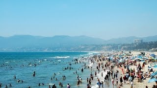 Visiting Santa Monica Beach  LA Travel [upl. by Pedrotti]