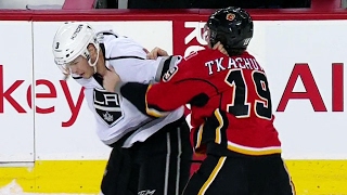 Tkachuk finally settles beef gets dropped by McNabb [upl. by Ingraham]