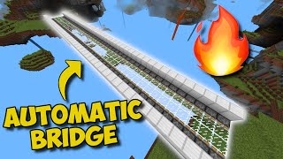 116 Easy AUTOMATIC BRIDGE In Minecraft  Redstone Bridge Tutorial [upl. by Alrak]