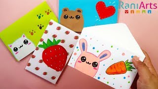 Cómo hacer SOBRES para tus cartas SIN PEGAMENTO Fácil  DIY  Easy ENVELOPES [upl. by Aiekahs984]