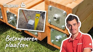 Betonpoeren plaatsen stellen en uitlijnen [upl. by Asert719]