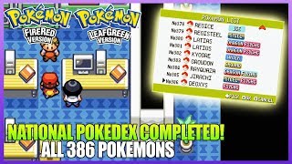 Pokemon FireRed amp LeafGreen  National Pokedex Completed All 386 Pokemons [upl. by Alix]