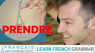 PRENDRE Conjugation amp Meaning to take present tense  FUN Learn French Verbs [upl. by Nyliret872]