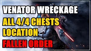 Venator Wreckage in Zeffo All 44 Chests Location Fallen Order [upl. by Nert]