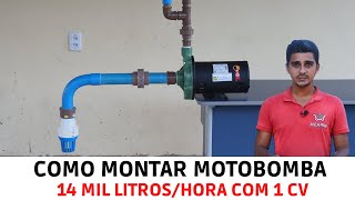 Montagem da Motobomba para Irrigação da Chácara VálvulaCurvasLuva de EmendaAdaptadorBujão [upl. by Iolande913]