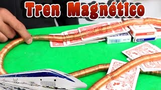 Como hacer un tren magnético casero │ Experimento │Magnetismo [upl. by Elak]