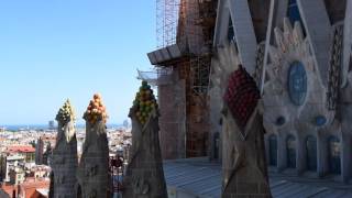 Basilica de la Sagrada Familia  quick tour including Nativity Towers [upl. by Aidan]