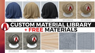 Custom Material Library  FREE Download Vray Materials [upl. by Lerad675]