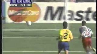 Earnie Stewart Goal  1994 World Cup Colombia 12 USA [upl. by Ysac]