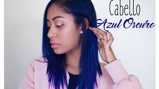 Tutorial Cabello Azul Oscuro ♡ DIY Dark Blue Hair [upl. by Nahtal]