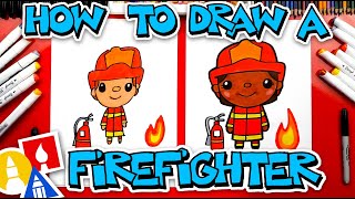 How To Draw A Firefighter [upl. by Lantha530]