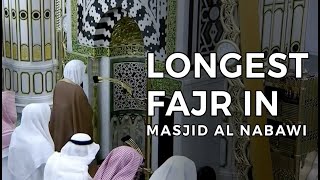 Longest Fajr Salaah In Masjid Al Nabawi  Beautiful Quran Recitation by Sheikh Hameed [upl. by Vigen]