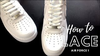 HOW TO LACE Sneakers  Nike Air Force 1 [upl. by Lennard274]