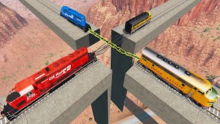 Amazing Trains Tug of War Crashes  BeamngDrive Accidents  Dancing Cars [upl. by Ikkir]