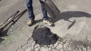 Repair a Pothole with Cold Asphalt [upl. by Dedric]