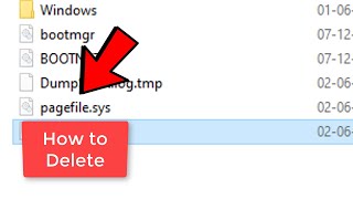 How to Delete pagefilesys in windows 1011 [upl. by Durarte]