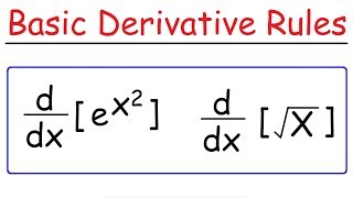 Basic Differentiation Rules For Derivatives [upl. by Novyart]