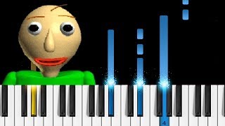 Baldis Basics  All Themes  EASY Piano Tutorial [upl. by Ahsinhoj]