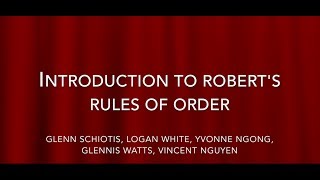 Basics of Roberts Rules [upl. by Cott991]