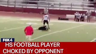 Targeted HS Football Player Attacked And Choked By Opponent [upl. by Skell]