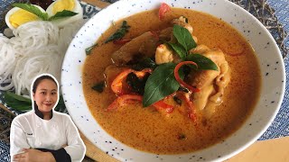 Thai Curry • How To Make Thai Red Curry Chicken 紅咖哩雞肉 ThaiChef Food [upl. by Nawud]