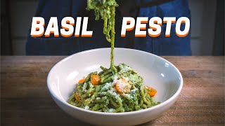 EASY BASIL PESTO PASTA with Toasted Walnuts [upl. by Jaycee]