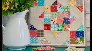 Sew Your Stash Series 1  16quot Scrappy Crossroads Quilt Block Tutorial [upl. by Prowel242]