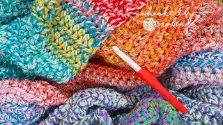 The Ultimate Stash Buster Blanket  Crochet Scrap Blanket 🧶 SUPER EASY [upl. by Marsden409]