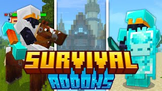 BEST Survival Addons for MCPE 120 [upl. by Yerot142]