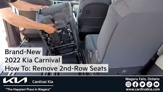 AllNew 2022 Kia Carnival  How To Remove Your Second Row Seats [upl. by Lertsek332]