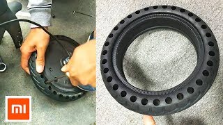 Xiaomi mijia m365 electric scooter how to change hollow tire RisoFan [upl. by Ademla975]