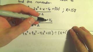 The Remainder Theorem  Example 1 [upl. by Nilrak]