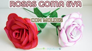 Cómo Hacer ROSAS de Goma eva o Foamy CON MOLDES [upl. by Sseb]