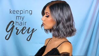 HOW I KEEP MY HAIR COLOUR BLUE GREY [upl. by Sharman]