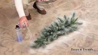 How To Flock or Snow Spray a Christmas Tree Wreath or Garland [upl. by Hallutama]