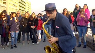 quotSeñoritaquot  STREET SAX PERFORMANCE [upl. by Amihc]