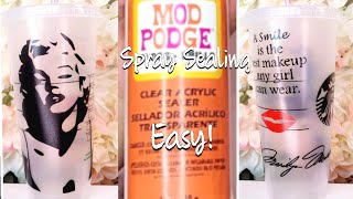 DIYHow I Seal my Cups Modpodge Acrylic Sealer [upl. by Liman439]