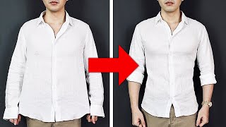 HOW TO TAPER SHIRT Without Sewing Machine  Simple DIY Shirt Taper [upl. by Namaan]