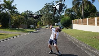 MAGPIES ATTACKED US  the swooping magpie challenge [upl. by Nivk]