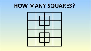 How To Solve quotHow Many Squares Are In This Picturequot  Learn The Formula [upl. by Esiocnarf351]